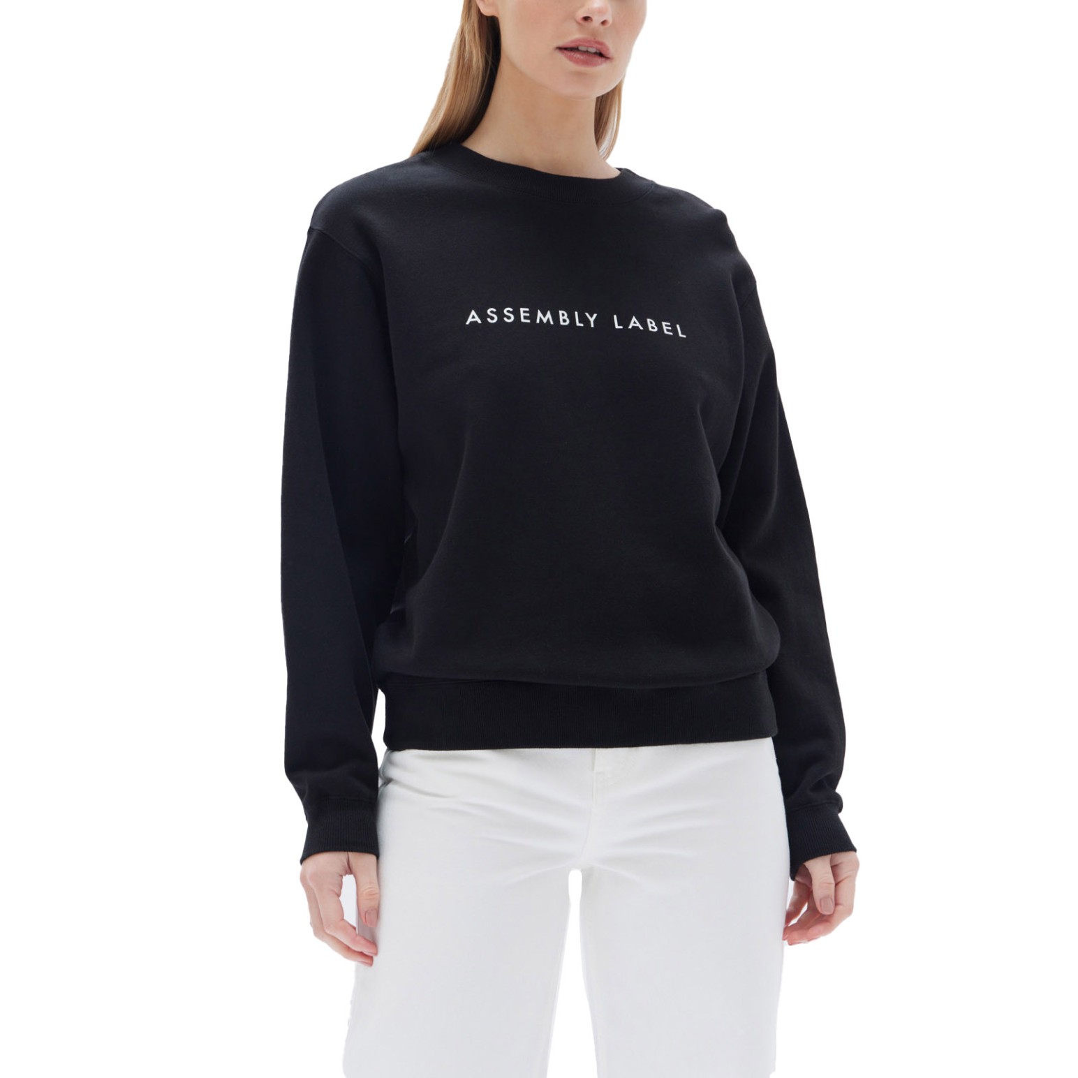 Assembly Label Logo Fleece Womens True Black/White